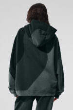 Make Waves Hoodie – Charcoal Green Tonal - Image 3