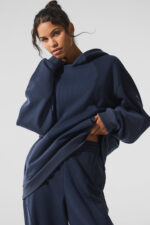 Make Waves Hoodie – Navy Tonal - Image 3