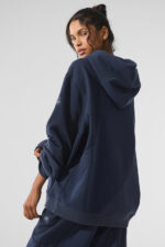 Make Waves Hoodie – Navy Tonal - Image 2