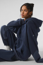 Make Waves Hoodie – Navy Tonal