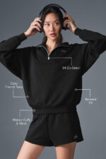 Accolade 1/4 Zip Pullover – Black - Image 4