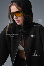 Accolade Full Zip Hoodie – Black - Image 3