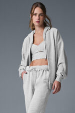 Accolade Full Zip Hoodie – Athletic Heather Grey - Image 2