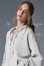 Accolade Full Zip Hoodie – Athletic Heather Grey - Image 4