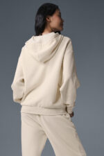 Accolade Full Zip Hoodie – Oat Milk - Image 4