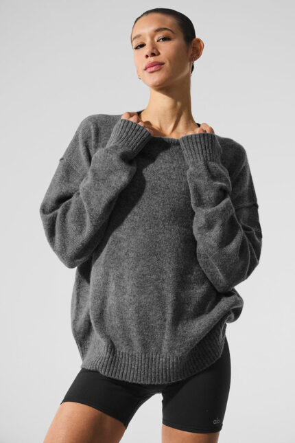 New Class Cashmere Crewneck Sweater – Platinum Grey