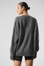 New Class Cashmere Crewneck Sweater – Platinum Grey - Image 2