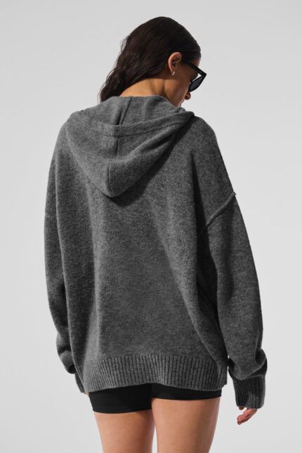 New Class Cashmere Full Zip Hoodie – Platinum Grey