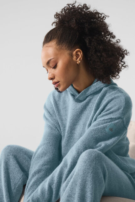 New Class Cashmere Hoodie – Celestial Blue Granite Heather