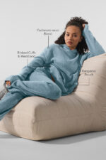 New Class Cashmere Hoodie – Celestial Blue Granite Heather - Image 4