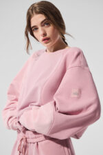 Make Waves Crew Neck Pullover – Sunset Pink Tonal - Image 3