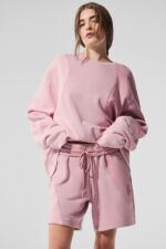 Make Waves Crew Neck Pullover – Sunset Pink Tonal - Image 4