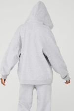 Renown Heavy Weight Full Zip Hoodie – Athletic Heather Grey - Image 2