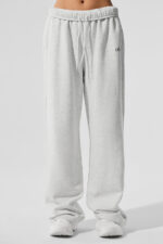 Accolade Straight Leg Sweatpant – White Heather - Image 5