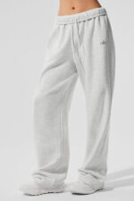 Accolade Straight Leg Sweatpant – White Heather - Image 3