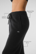 New Class Cashmere Sweatpant – Black - Image 2