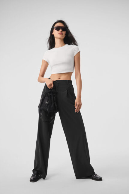 Alosoft Crop Finesse Short Sleeve – White