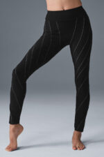 Alosoft High-Waist Sunray Legging – Black/White - Image 4