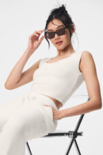 Snuggle Up Sweater Short Sleeve – Ivory - Image 3