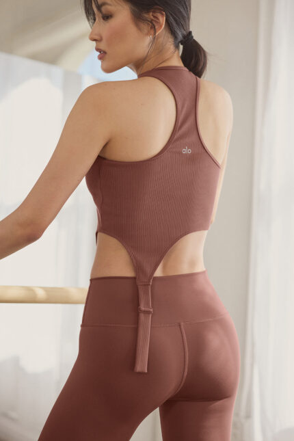 Alosoft Ribbed Revelation Tank – Chestnut