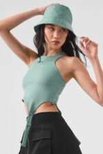 Alosoft Ribbed Revelation Tank – Botanical Green - Image 2