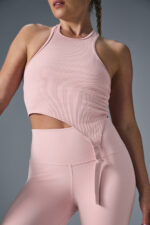 Alosoft Ribbed Revelation Tank – Ballet Pink - Image 4