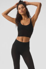Airlift Mesh Cropped Tempo Tank – Black - Image 3