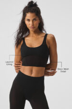 Airlift Mesh Cropped Tempo Tank – Black - Image 4