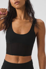 Airlift Mesh Cropped Tempo Tank – Black - Image 2