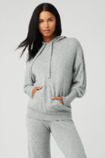 Cashmere Jet Set Hoodie – Dove Grey Heather - Image 5