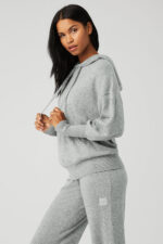 Cashmere Jet Set Hoodie – Dove Grey Heather - Image 4
