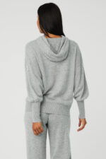 Cashmere Jet Set Hoodie – Dove Grey Heather - Image 2