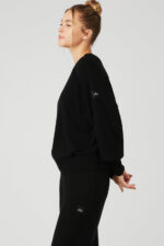 Cashmere Jet Set Crew – Black - Image 4