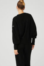 Cashmere Jet Set Crew – Black - Image 3