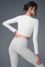 Alosoft Crop Finesse Long Sleeve – White - Image 5