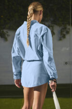 Cropped 1/4 Zip Alumni Pullover – Seashell Blue - Image 5