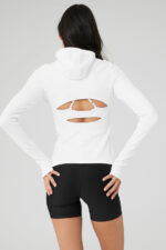 Alosoft Ribbed Frontrunner Long Sleeve – White - Image 2