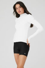 Alosoft Ribbed Frontrunner Long Sleeve – White - Image 5