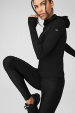 Alosoft Ribbed Frontrunner Long Sleeve – Black - Image 4