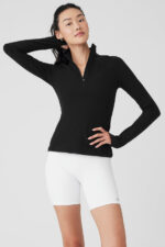 Alosoft 1/2 Zip Rapid Pullover – Black - Image 5