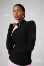 Alosoft 1/2 Zip Rapid Pullover – Black - Image 4