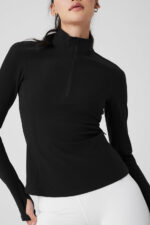Alosoft 1/2 Zip Rapid Pullover – Black