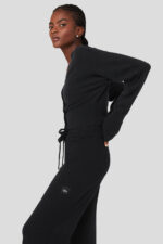 Cashmere Jet Set Cardigan – Black - Image 2