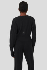 Cashmere Jet Set Cardigan – Black - Image 5