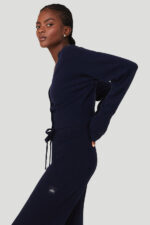 Cashmere Jet Set Cardigan – Navy - Image 3