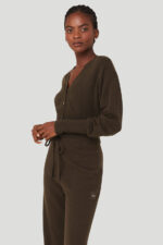 Cashmere Jet Set Cardigan – Espresso - Image 3