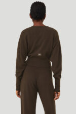 Cashmere Jet Set Cardigan – Espresso - Image 2