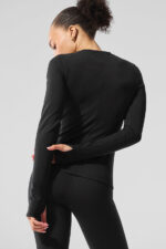 Airbrush Winter Warm Nocturne Long Sleeve – Black - Image 4