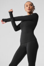 Airbrush Winter Warm Nocturne Long Sleeve – Black - Image 2