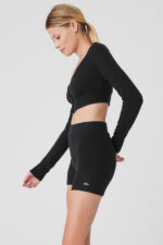 Alolux Cropped Me Time Cardigan – Black - Image 2